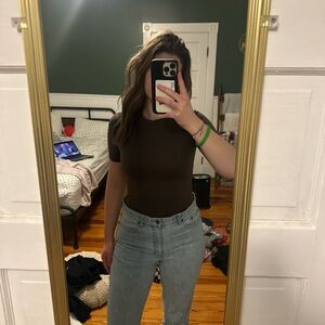 lululemon athletica Brown Short Sleeve Tee